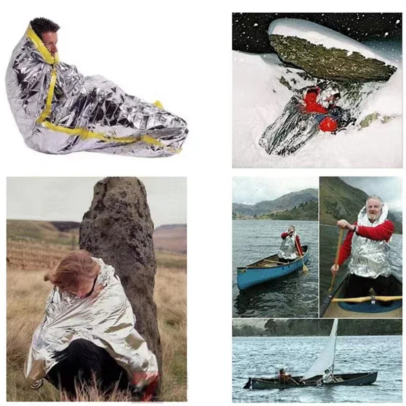 Survival Blanket Reflective - Koc termiczny Myra 160*210cm, 3 sztuki,