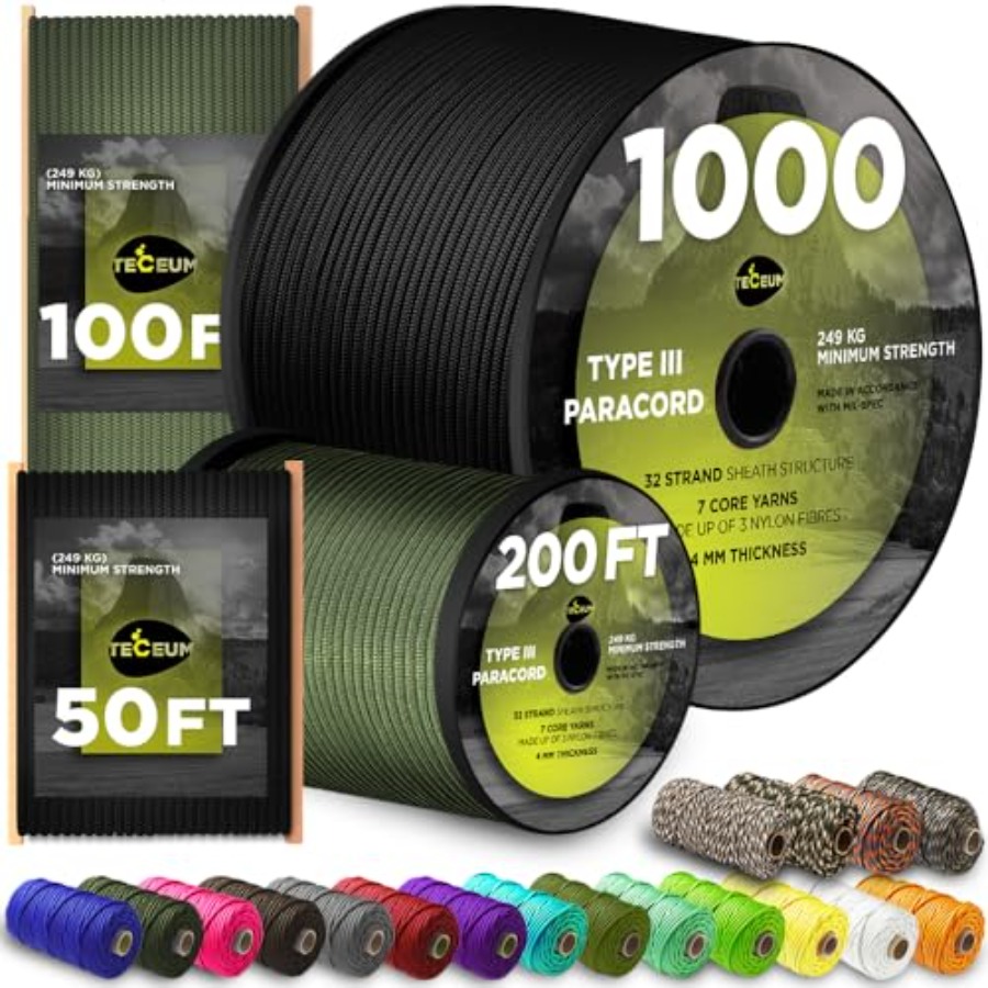 Para Cord 1000Ft - Sznurek Paracord 5/32 cala 1000ft/ 200ft/