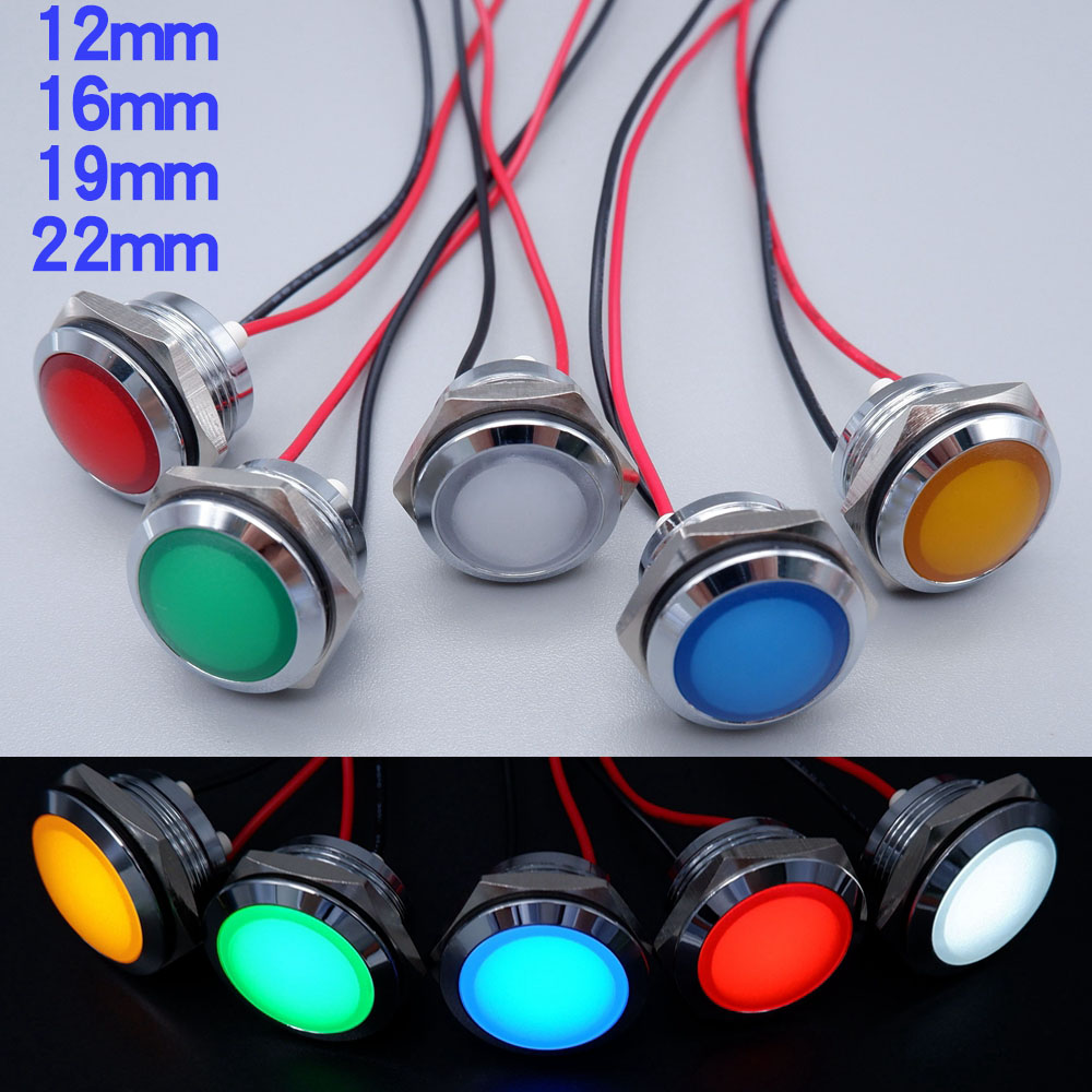 Signal Panel Orange - Metalowa lampka kontrolna LED 12mm 16mm
