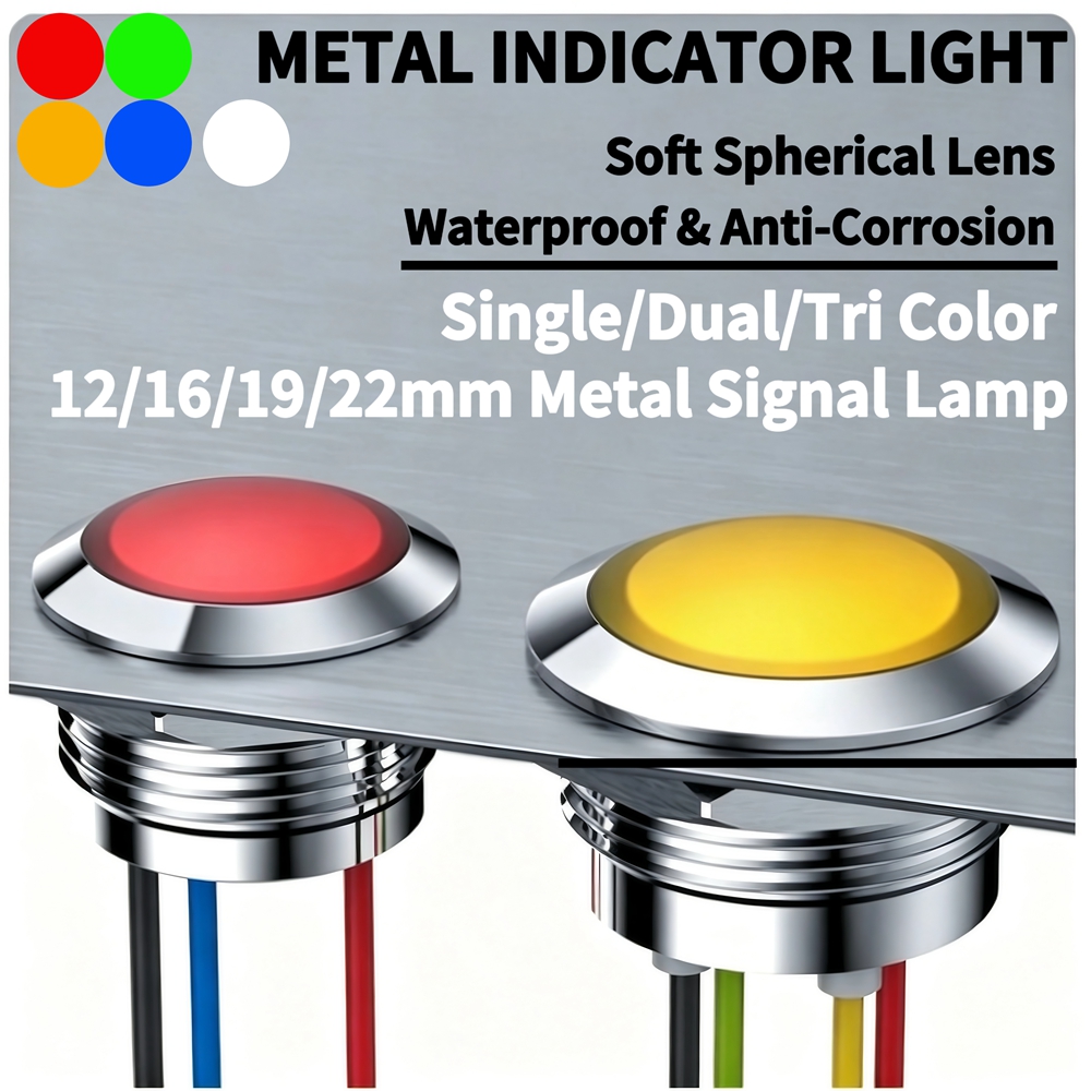 Signal Panel Orange - 12mm 16mm 19mm 22mm Metalowa Lampka
