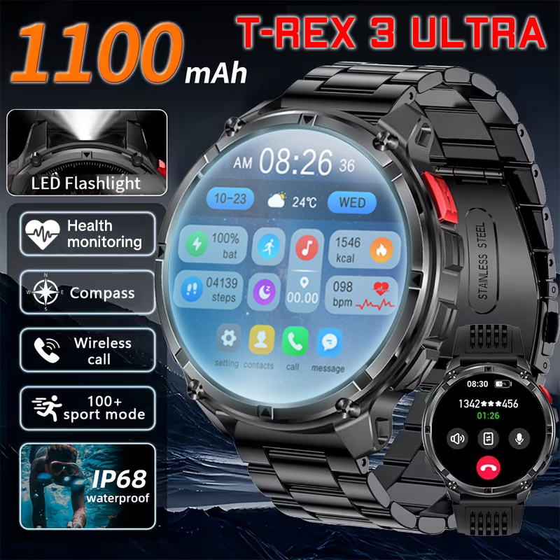 Compass Lensatic - Nowy Smartwatch T-Rex3 Ultra z Baterią