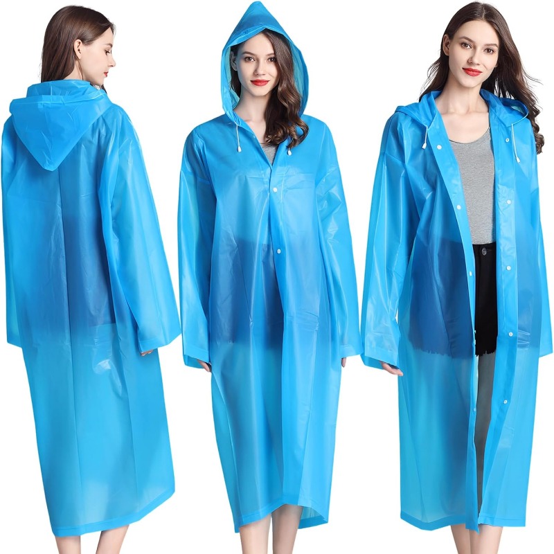 Emergency Poncho Rain - 1 szt. Poncho przeciwdeszczowe wielokrotnego użytku
