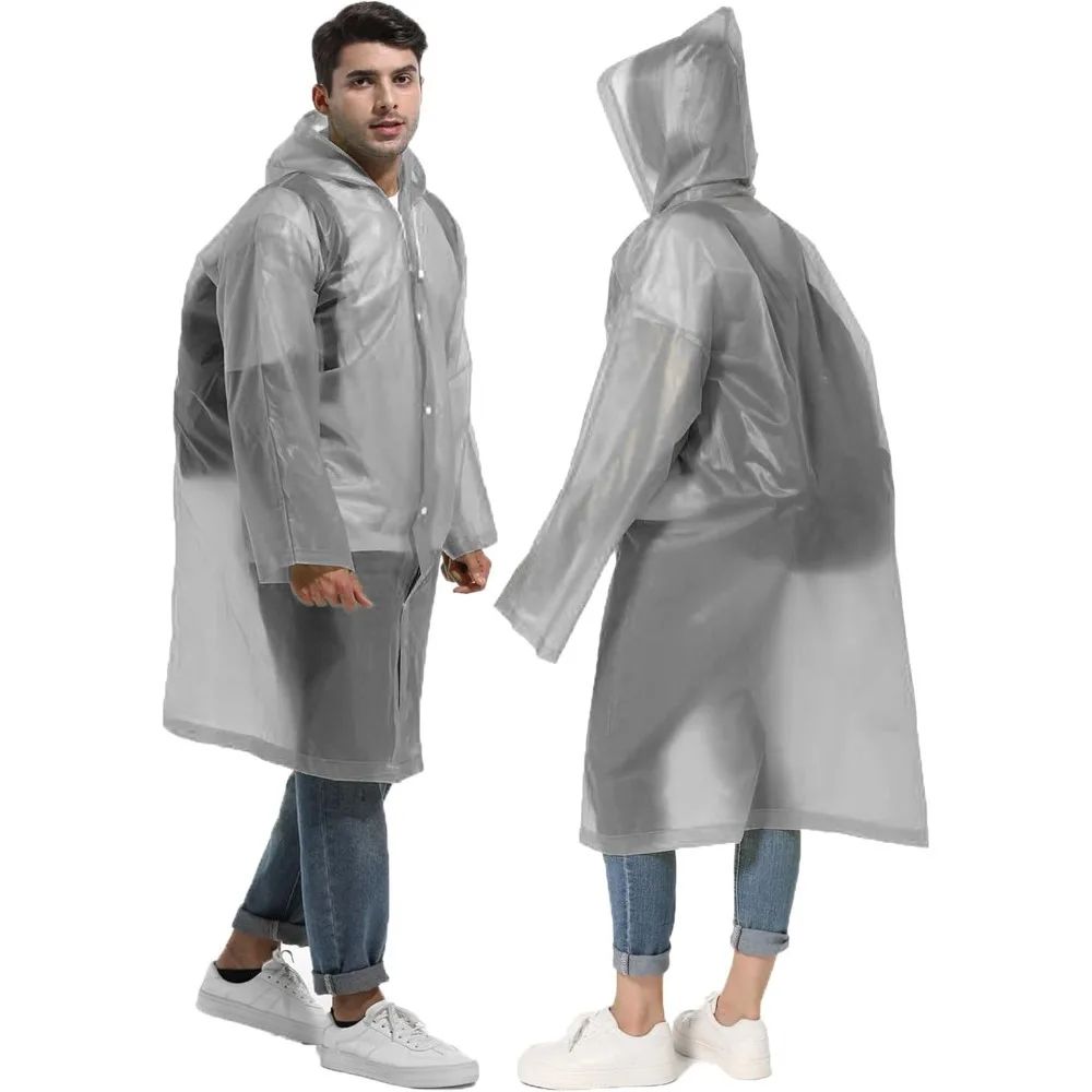 Emergency Poncho Rain - ﻿ 1/2 SZT. Kompaktowe, wielokrotnego użytku