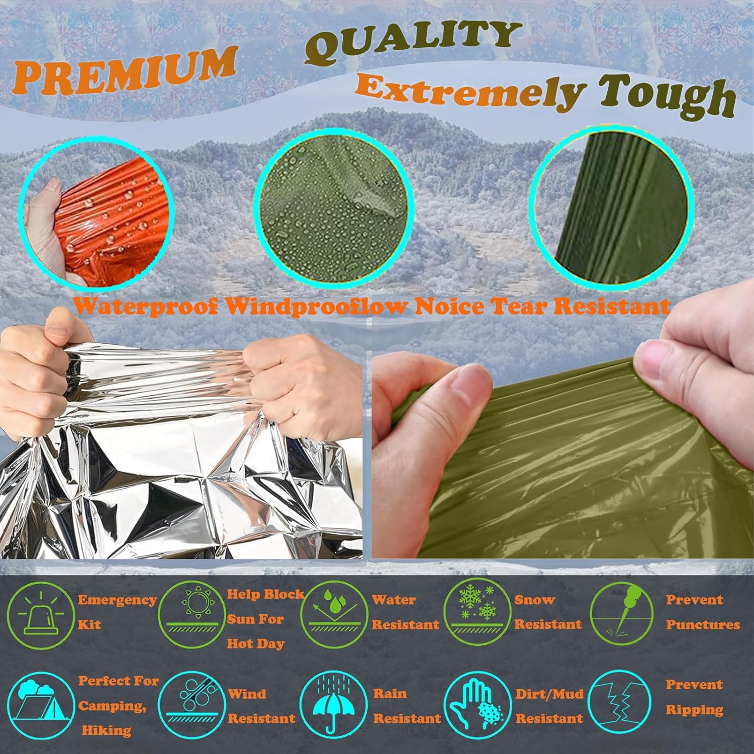 Płaszcz przeciwdeszczowy kempi – Survival Blanket Reflective recenzja i cena