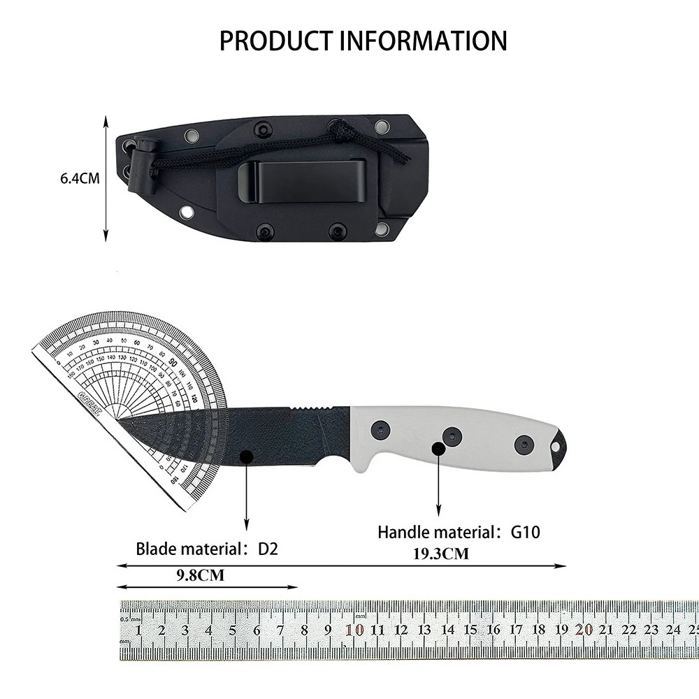 Nóż outdoorowy z ostrzem prost – Bushcraft Knife Fixed recenzja i cena