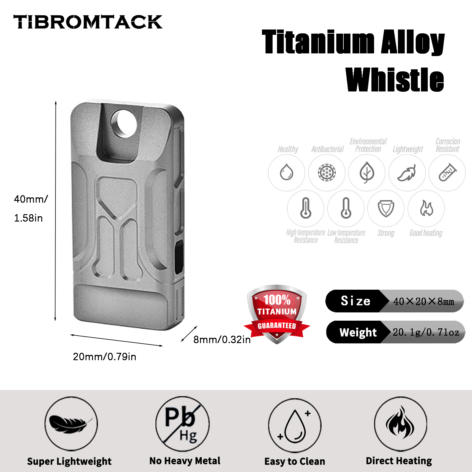 TIBROMTACK GR5 Tytanowy gwizde – Emergency Whistle Loud recenzja i cena