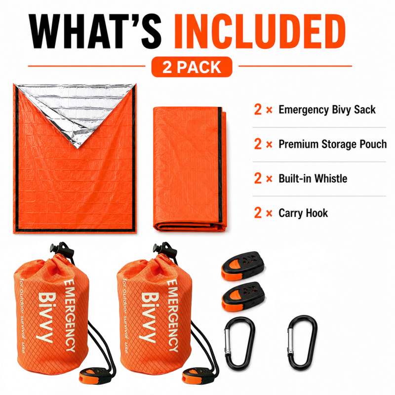 2 sztuki Awaryjnych Śpiwórek,  – Bivy Bag Emergency recenzja i cena