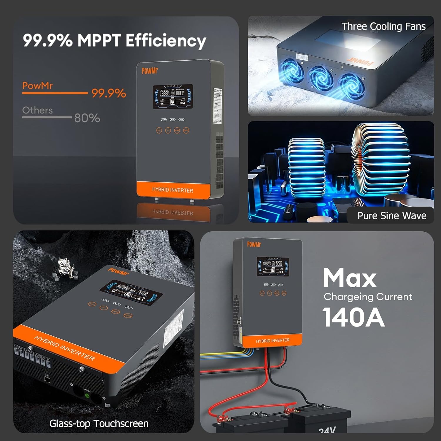 PowMr USA 4000W 24V Hybrydowy  – Solar Emergency Charger recenzja i cena