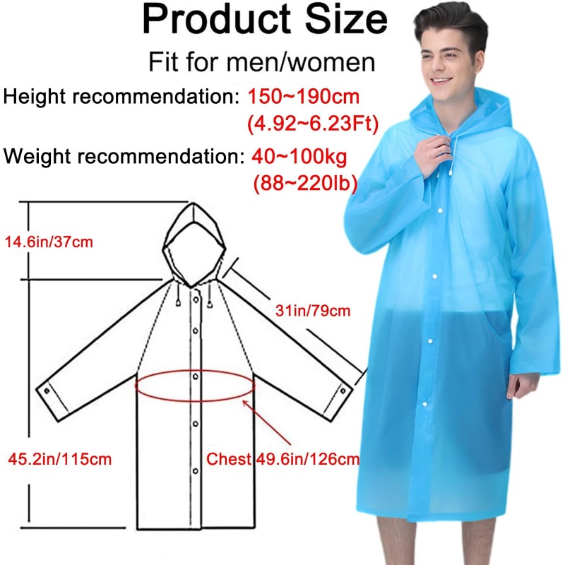 1 szt. Poncho przeciwdeszczowe – Emergency Poncho Rain recenzja i cena