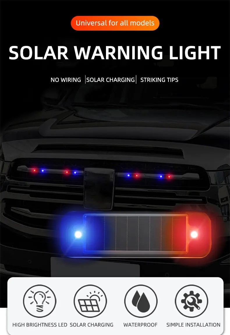 Mini LED Solar Power Car Warni – Sos Light Strobe recenzja i cena